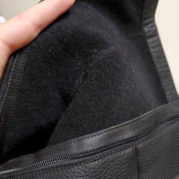 ECCO Black Pebbled Leather Tall Wedge Boots Sz 8 - Picture 13 of 14